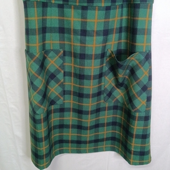 Modcloth Princess Highway Claudia Check Dress Green Plaid 10 - Picture 3 of 14